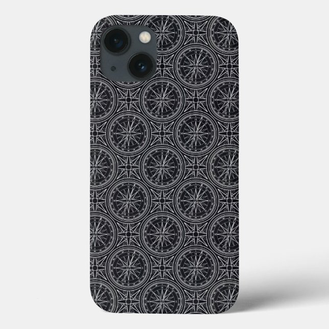 Wind Rose Compass Pattern Case-Mate iPhone Case (Back)