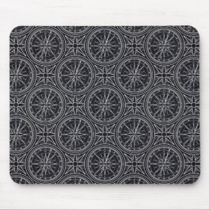 Wind Rose Compass Pattern Mouse Pad