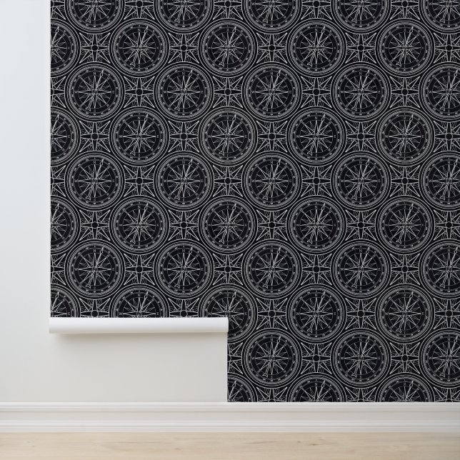 Wind Rose Compass Pattern Wallpaper (Application)