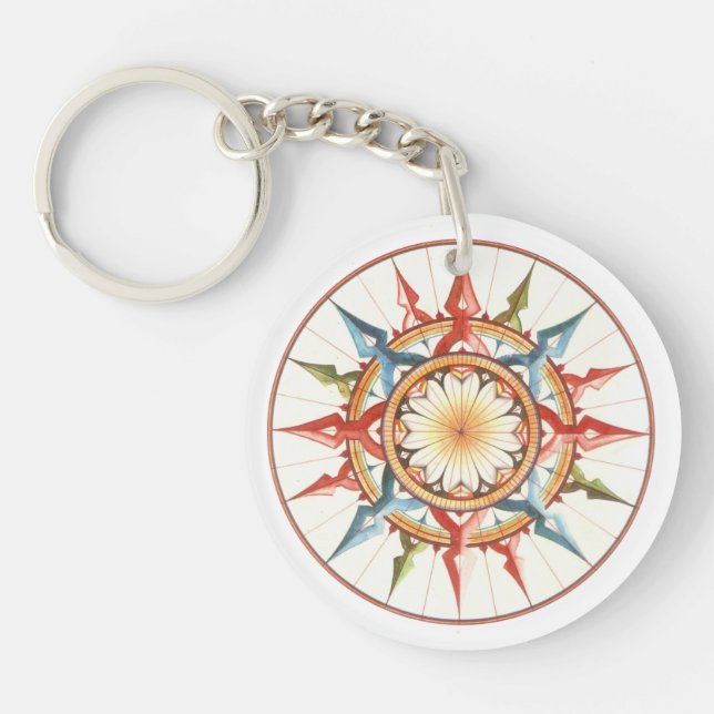 Wind Rose Key Ring (Front)