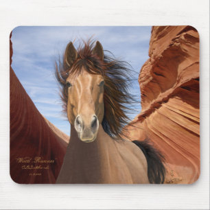 "Wind Runner" Wild Stallion Horse mousepad