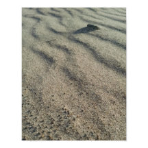 Wind shapes sand ripples, around smooth pebbles
