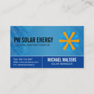 Wind Solar Energy   Power Company Business Card
