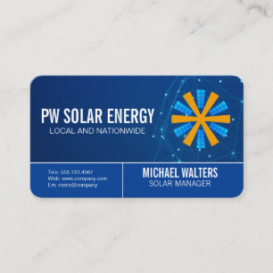 Wind Solar Energy Power Energy Company Business Card