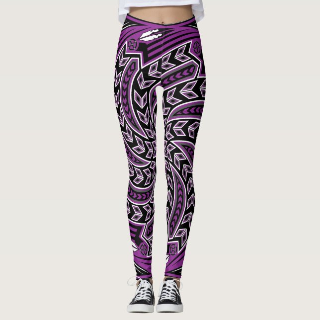 Wind Spirit Purple Leggings (Front)