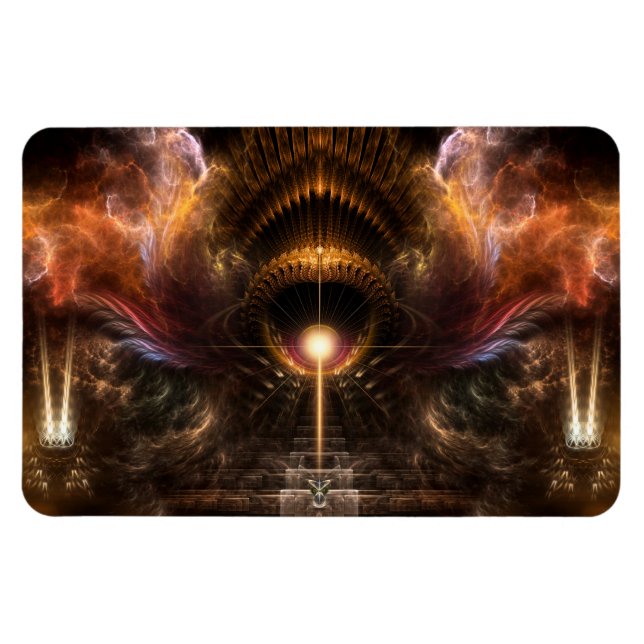 Wind Storm Fractal Art Flexible Magnet (Horizontal)