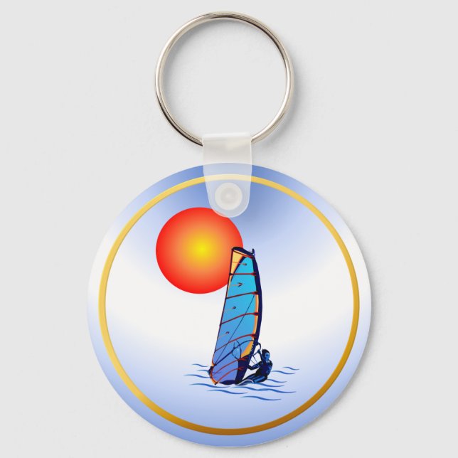 Wind Surf-Circle Key Ring (Front)