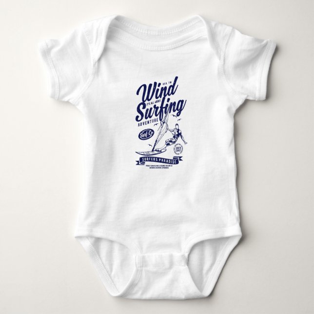 Wind Surfing Baby Bodysuit (Front)