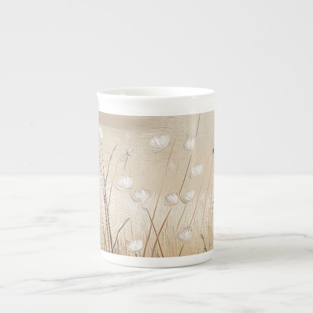 Wind-Swept Wildflowers #1  Bone China Mug (Front)