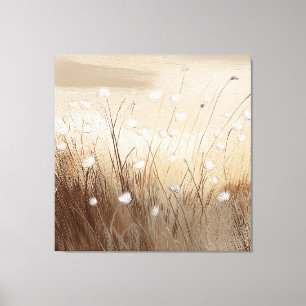 Wind-Swept Wildflowers #1 Canvas Print