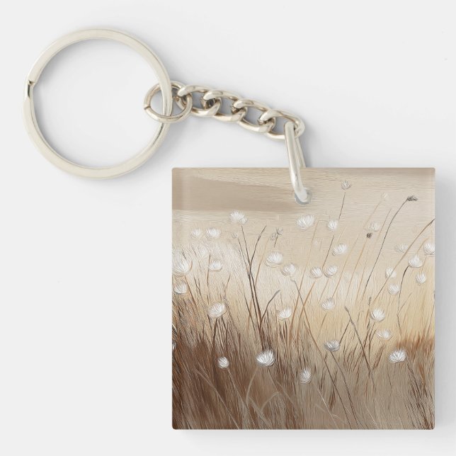 Wind-Swept Wildflowers #1  Key Ring (Front)