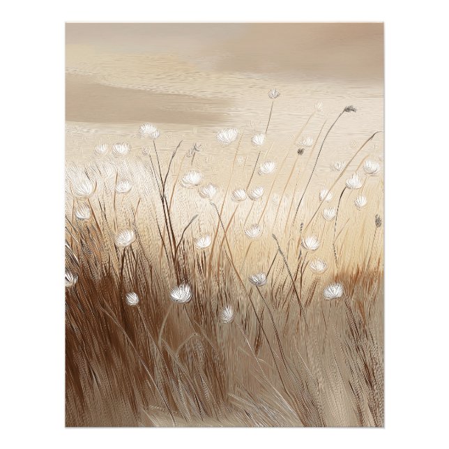 Wind-Swept Wildflowers #1  Photo Print (Front)