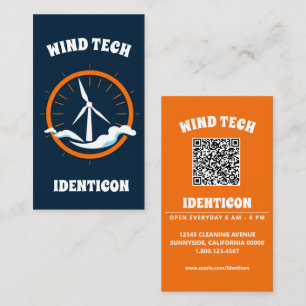 WIND TECH with QR code Business Card