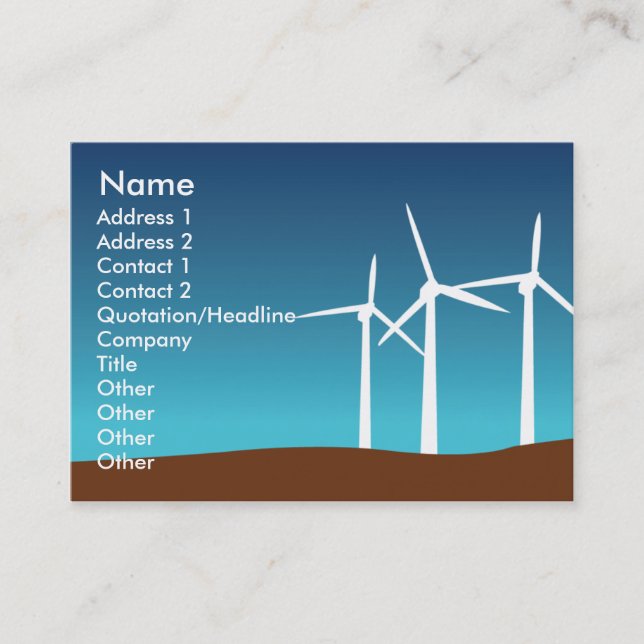 Wind Towers - Chubby Business Card (Front)