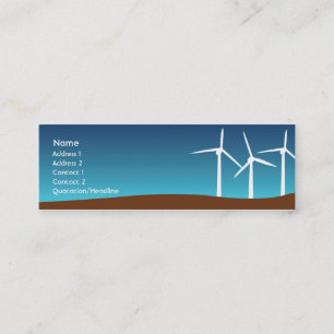 Wind Towers - Skinny Mini Business Card