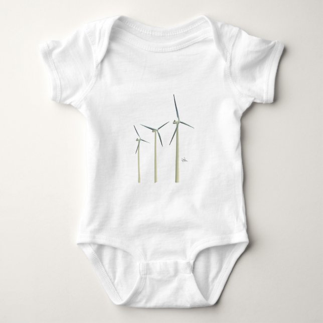 Wind Turbine Baby Bodysuit (Front)