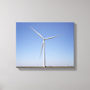 Wind Turbine in a Rural Oklahoma Field Colour 11x1 Canvas Print