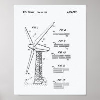 Wind Turbine Rotor 1990 Patent Art White Paper