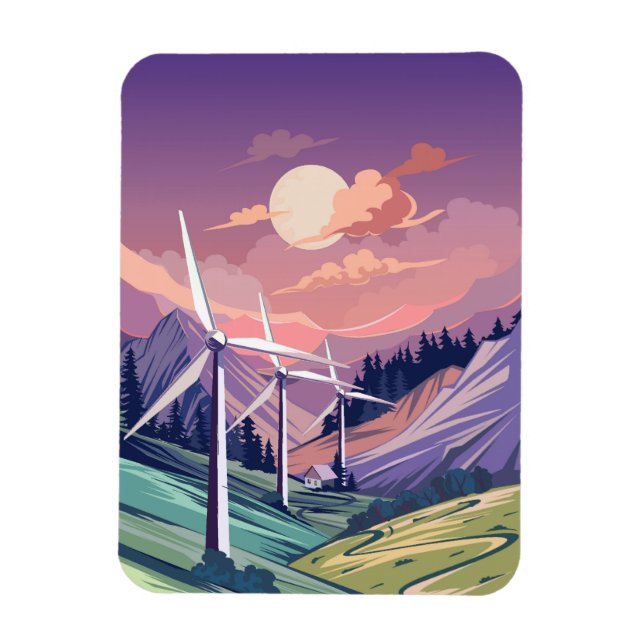 Wind turbines in mountainous magnet (Vertical)