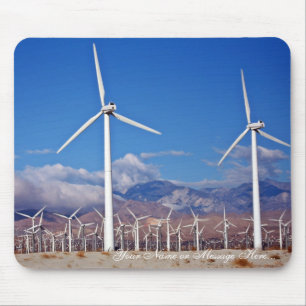 Wind turbines mouse pad