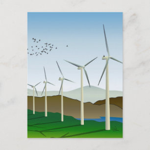 Wind Turbines Postcard