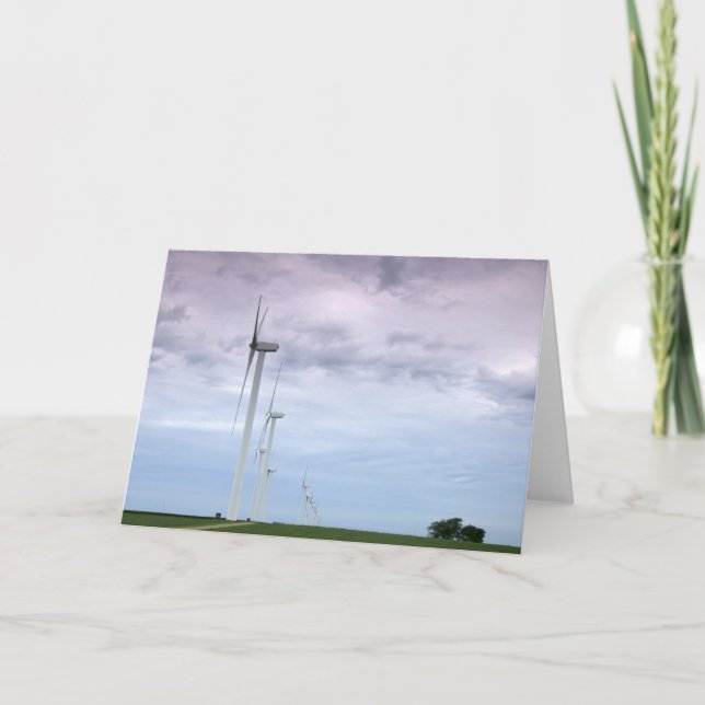 Wind Turbines Skyward Card (Front)