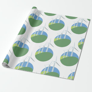 Wind Turbines Wrapping Paper