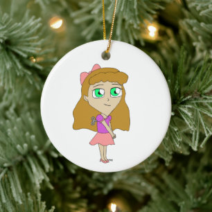wind up chibi ceramic tree decoration