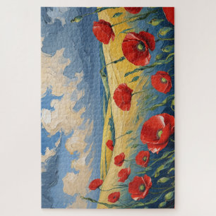 Wind whisper in poppies jigsaw puzzle