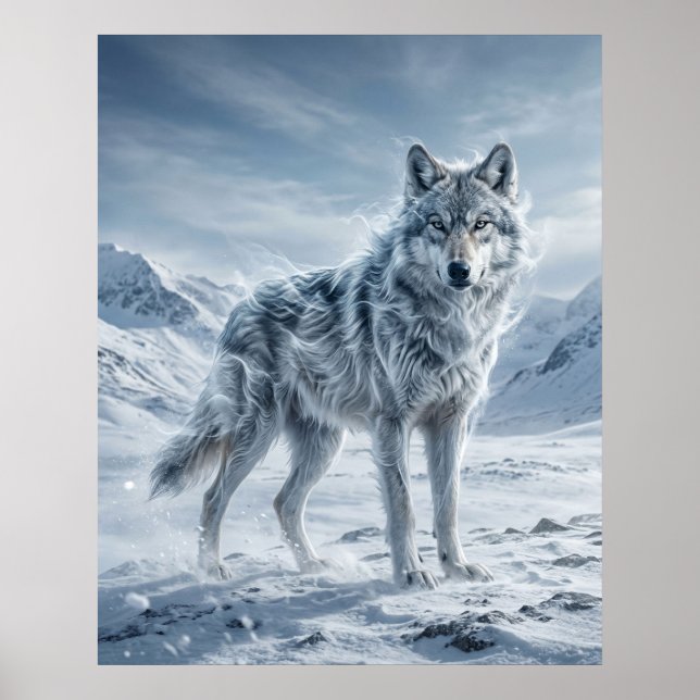 Wind Wolf Frozen Highlands Poster (Front)