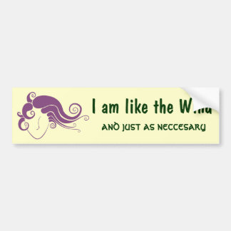 Wind Woman Design Bumper Sticker