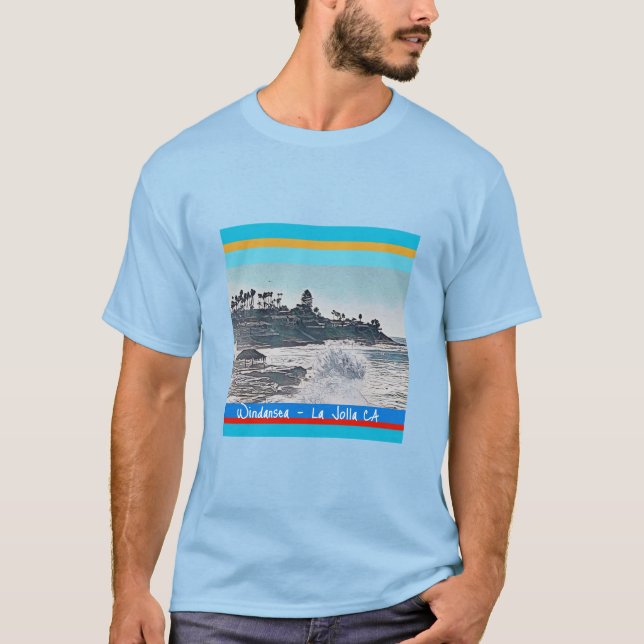 Windansea Beach La Jolla, CA T-Shirt (Front)