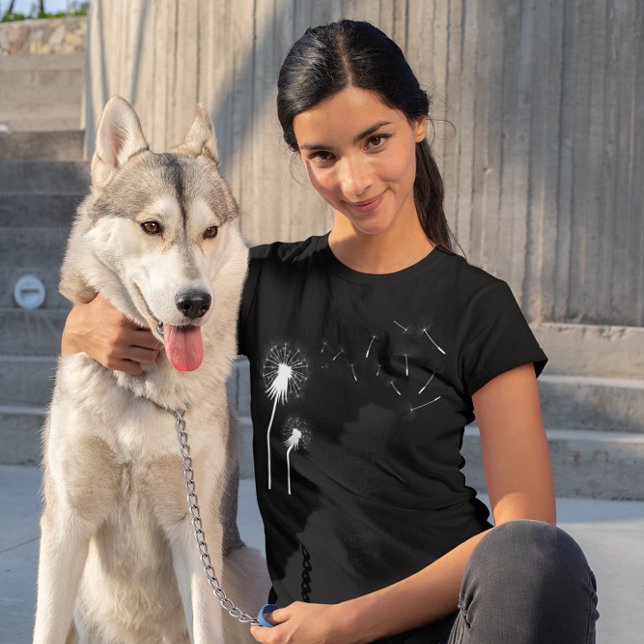 Windblown Dandelion Seeds Natural Floral Blossoms T-Shirt (Creator Uploaded)