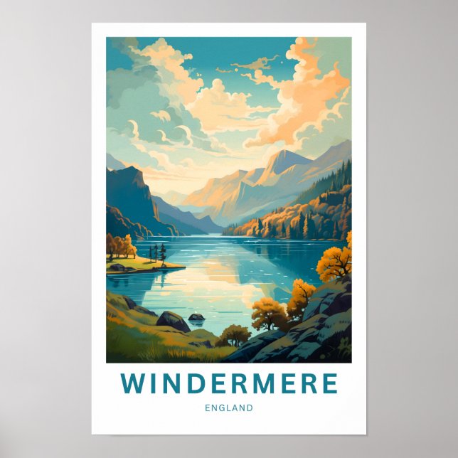 Windermere England Travel Print (Front)