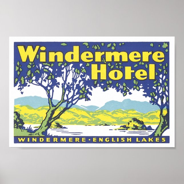 Windermere Hotel  English Lakes Poster (Front)