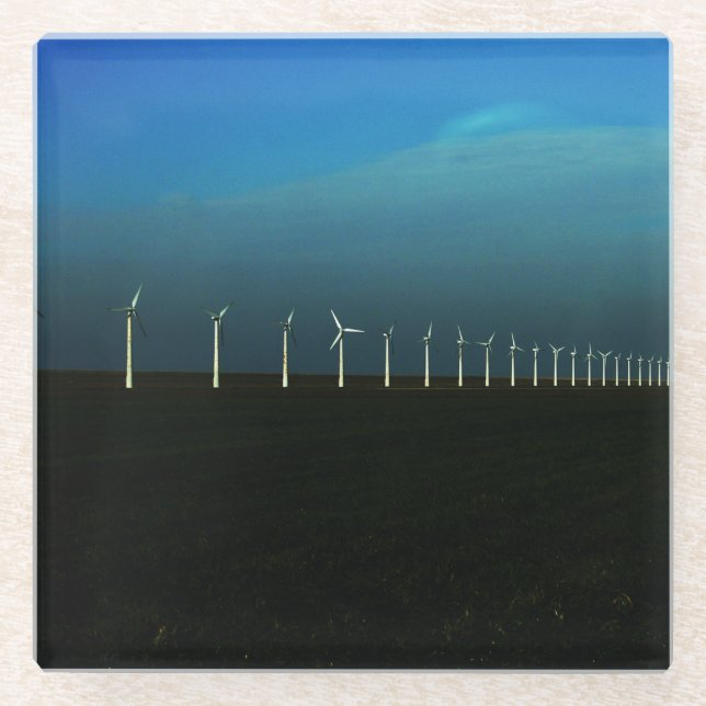 Windfarm coastercna glass coaster (Front)