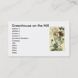 Windflower, Greenhouse on the Hill Business Card