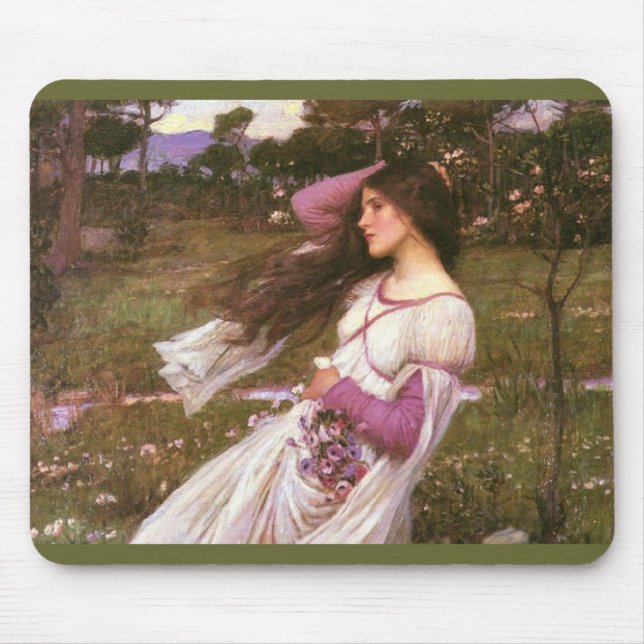 Windflowers by John William Waterhouse  Mouse Pad (Front)