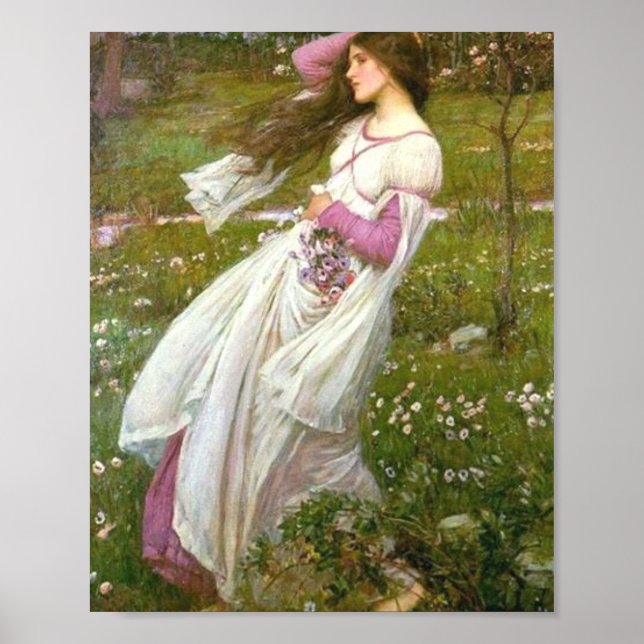 Windflowers John William Waterhouse Poster (Front)