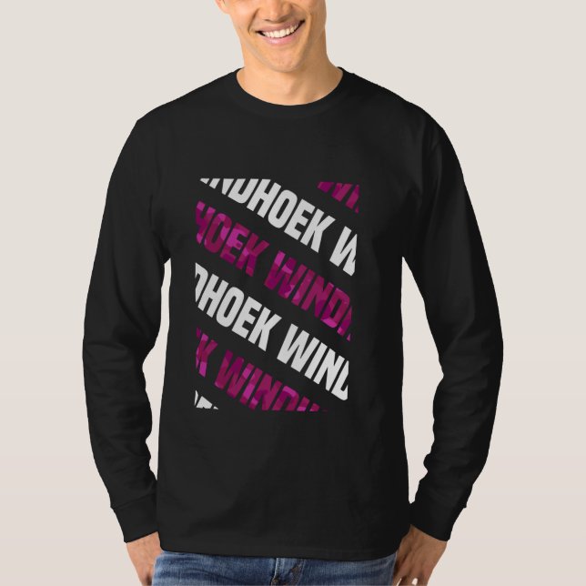 Windhoek Camo Pattern Pink Camouflage T-Shirt (Front)