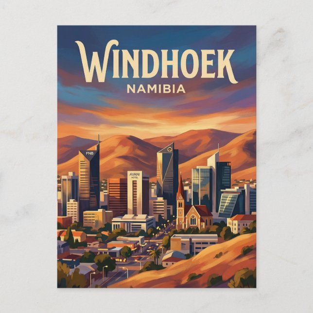 Windhoek Independence Avenue Namibia Postcard (Front)