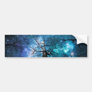 Winding Branches Falling Stars Bumper Sticker