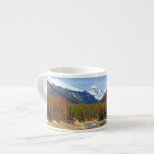 Winding Colorado River With Mountains and Pines Espresso Cup