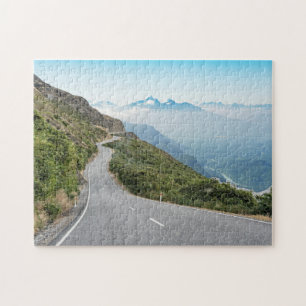 Winding Mountain Road Olympic National Park Jigsaw Puzzle
