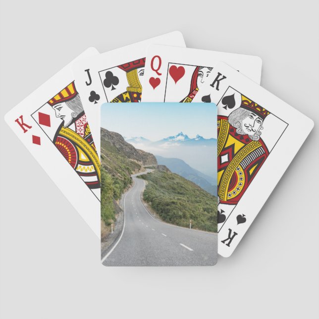 Winding Mountain Road | Olympic National Park Playing Cards (Back)