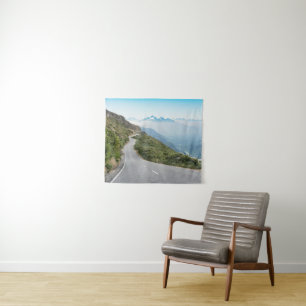 Winding Mountain Road Olympic National Park Tapestry
