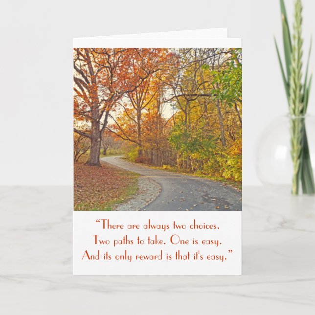 "WINDING PATH THROUGH WOODS" CARD (Front)