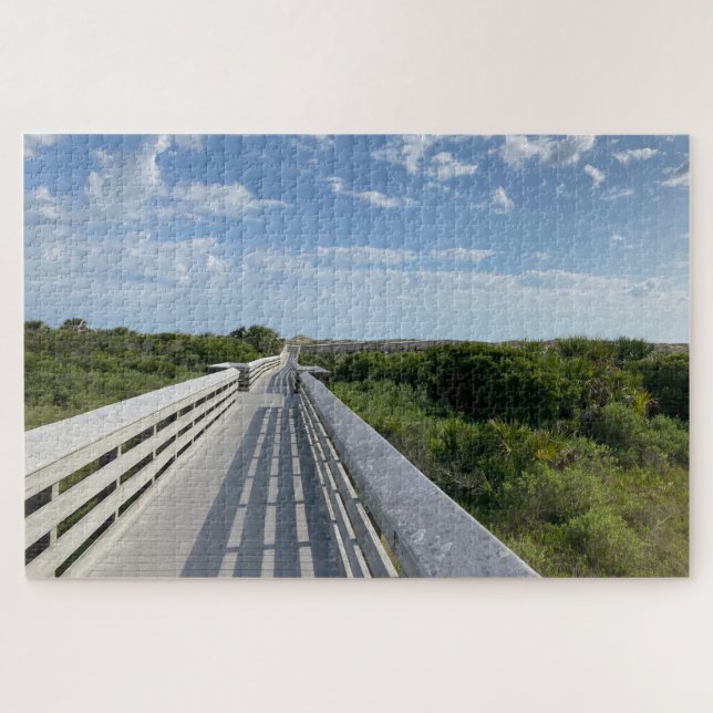 Winding Quietude – Florida Boardwalk | Quiet Ember Jigsaw Puzzle (Horizontal)