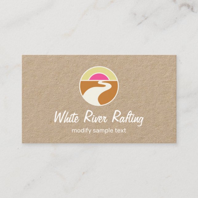 Winding River Horizon Nature Logo Business Card (Front)