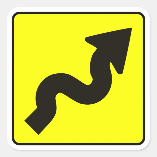 Winding Road Decal Square Sticker (Front)